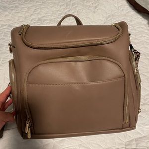 Leather diaper bag